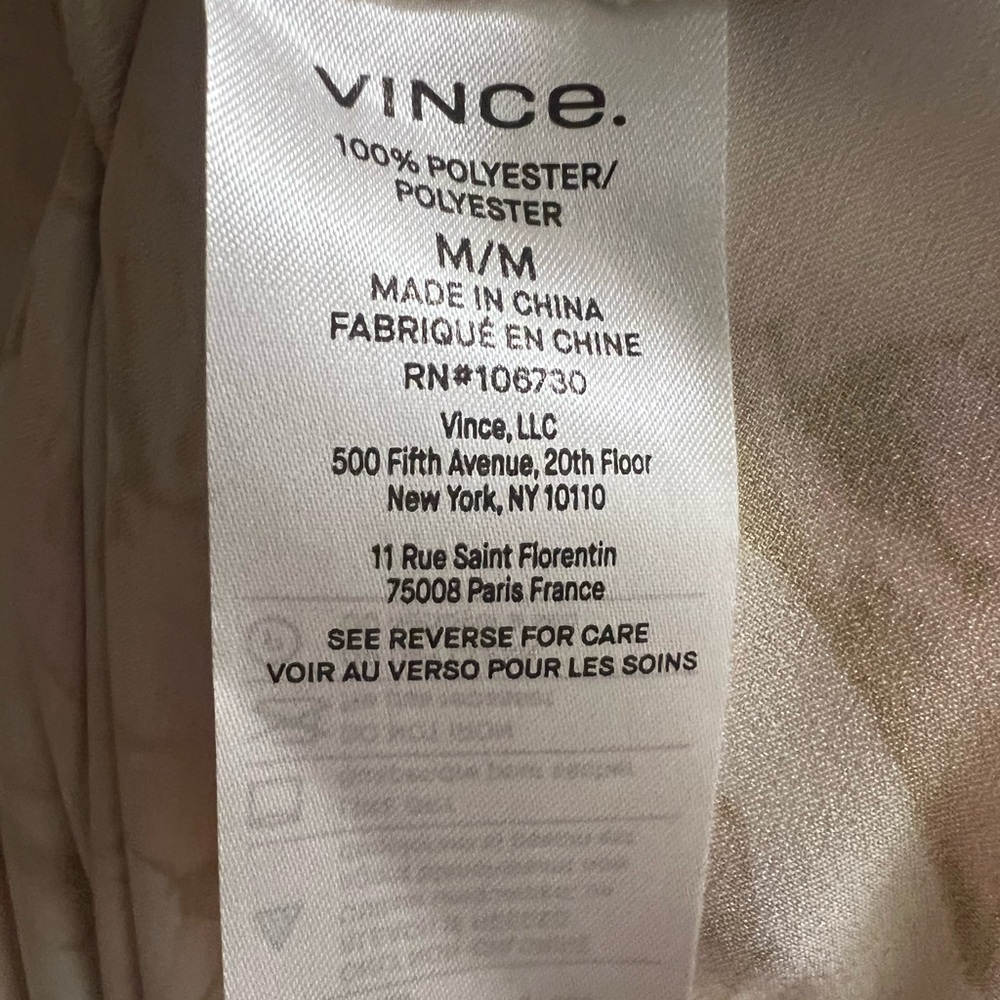 NWT Vince Floral Crushed Cap Sleeve Dress - Picture 11 of 11